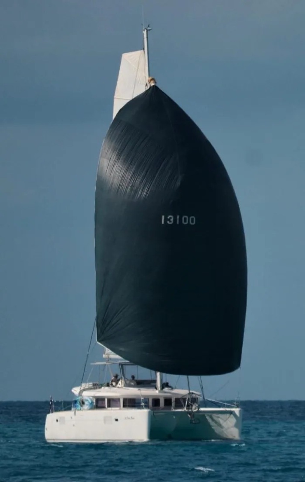 JoyBringer, a Lagoon 450 sail catamaran, under sail