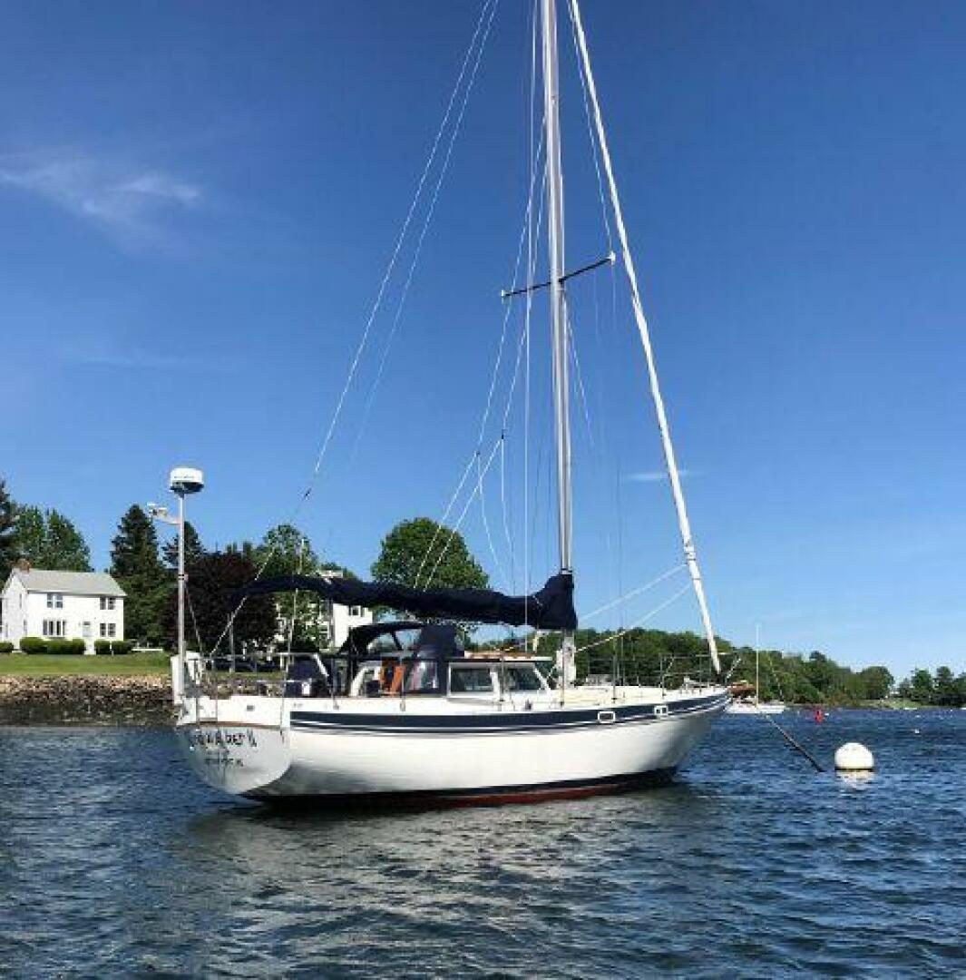Windwalker II, a Capital Gulf Pilothouse sail monohull, at anchor