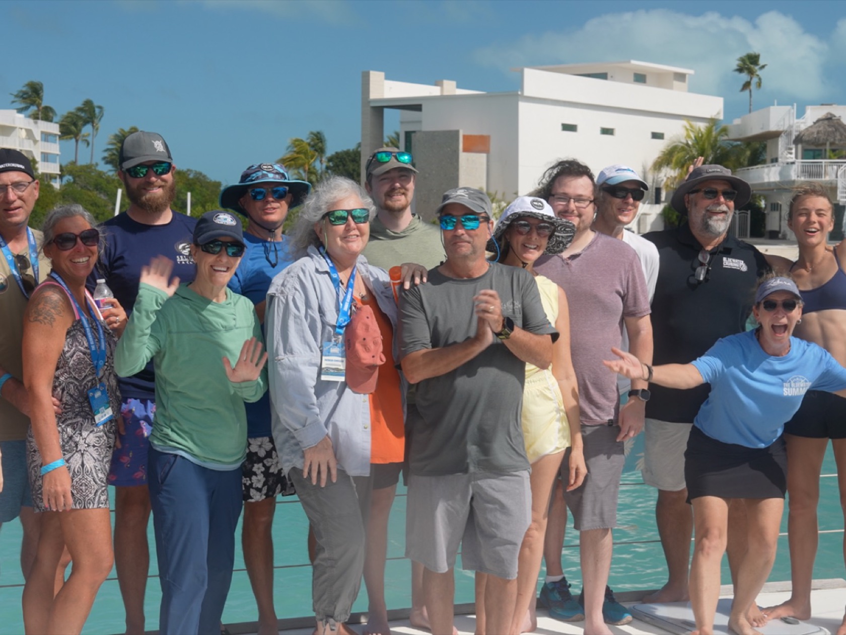 Cruising members together at the marina